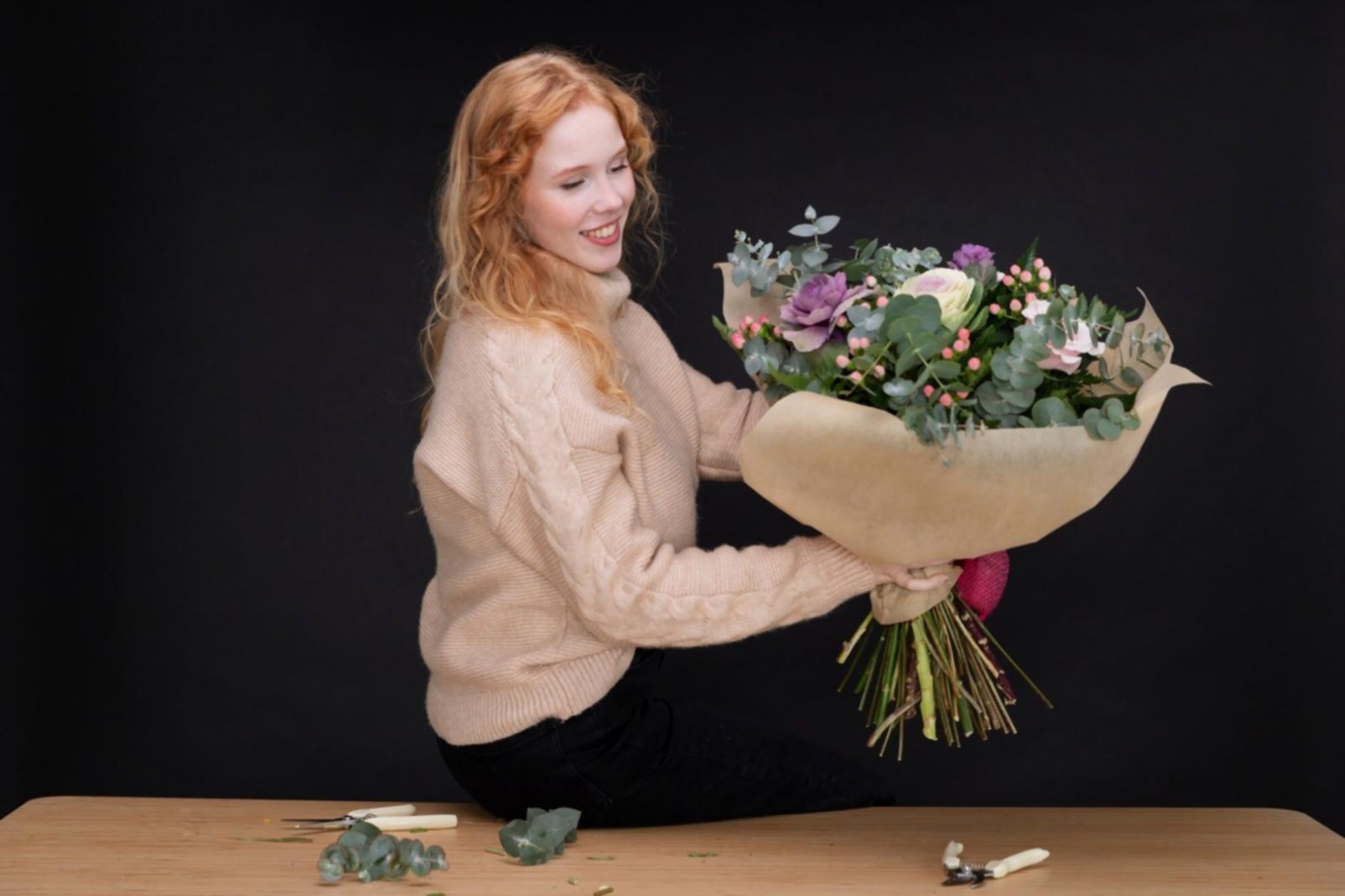 Corporate event floral display setup